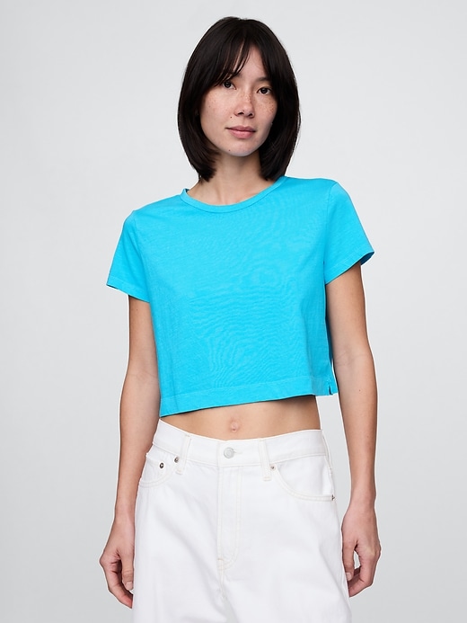 Image number 1 showing, Organic Cotton VintageSoft Crop T-Shirt