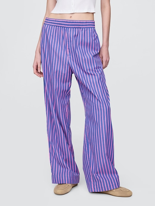 Image number 2 showing, Organic Cotton Poplin Easy Wide-Leg Pants