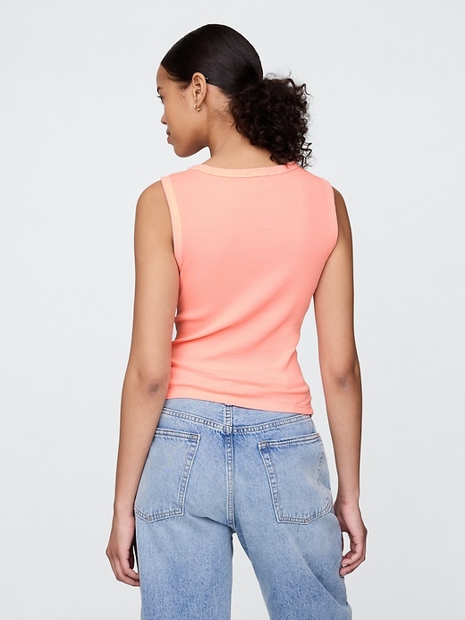 トップス SCOOP LINE RIB TOPS Rib Scoop Tank Top | Gap