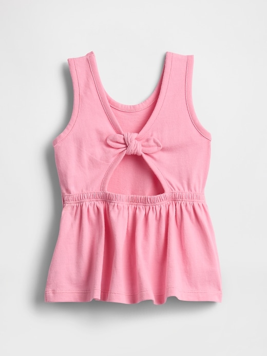 Image number 2 showing, Baby & Toddler Bow-Back Peplum Top
