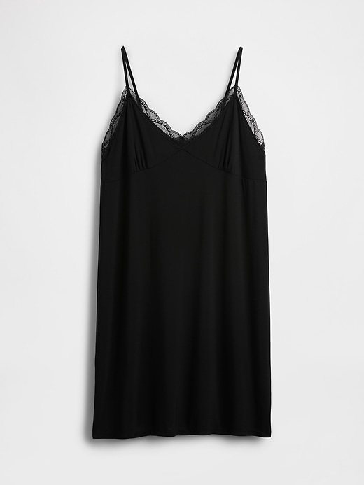 Image number 3 showing, Modal Lace-Trim PJ Dress