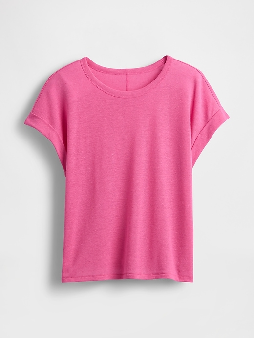 L'image numéro 4 présente T-shirt en mélange de lin