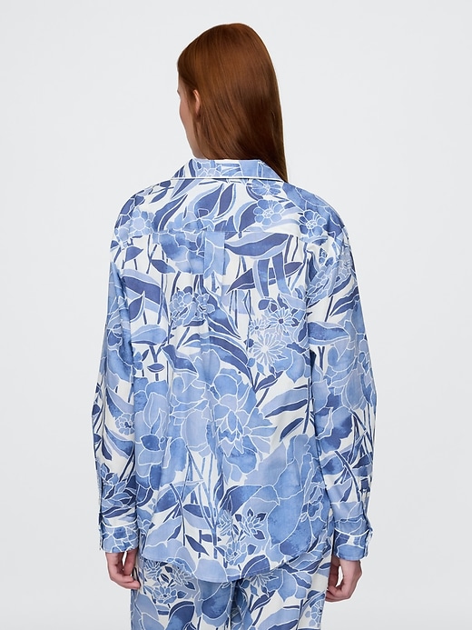 L'image numéro 3 présente Chemise de pyjama en popeline