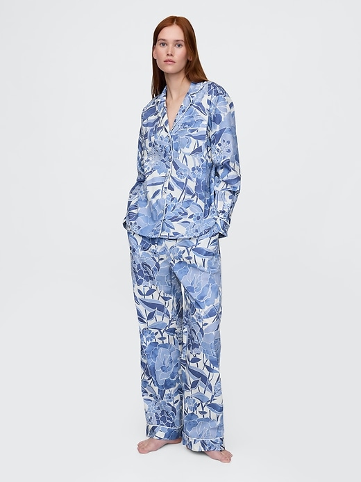 L'image numéro 2 présente Chemise de pyjama en popeline