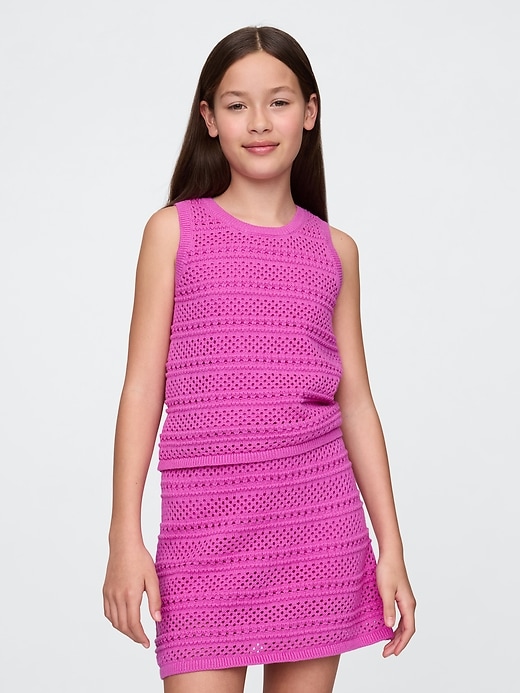 Image number 1 showing, Kids Crochet Shell Tank Top