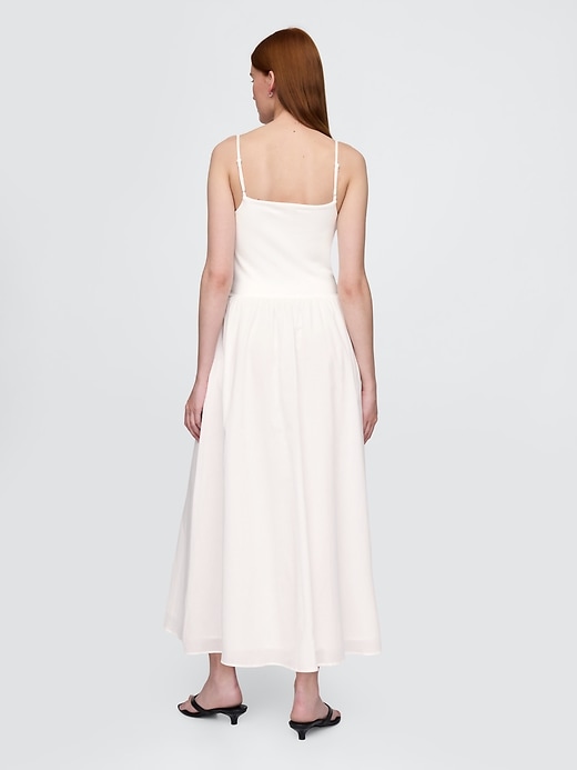 Image number 2 showing, Compact Jersey Mixed Media Maxi Dress