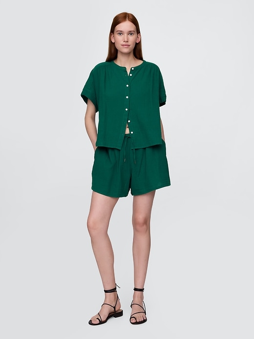 Image number 1 showing, Cotton Gauze Easy Shorts