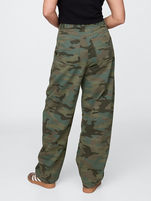 Image number 6 showing, Mid Rise Twill Barrel Pants