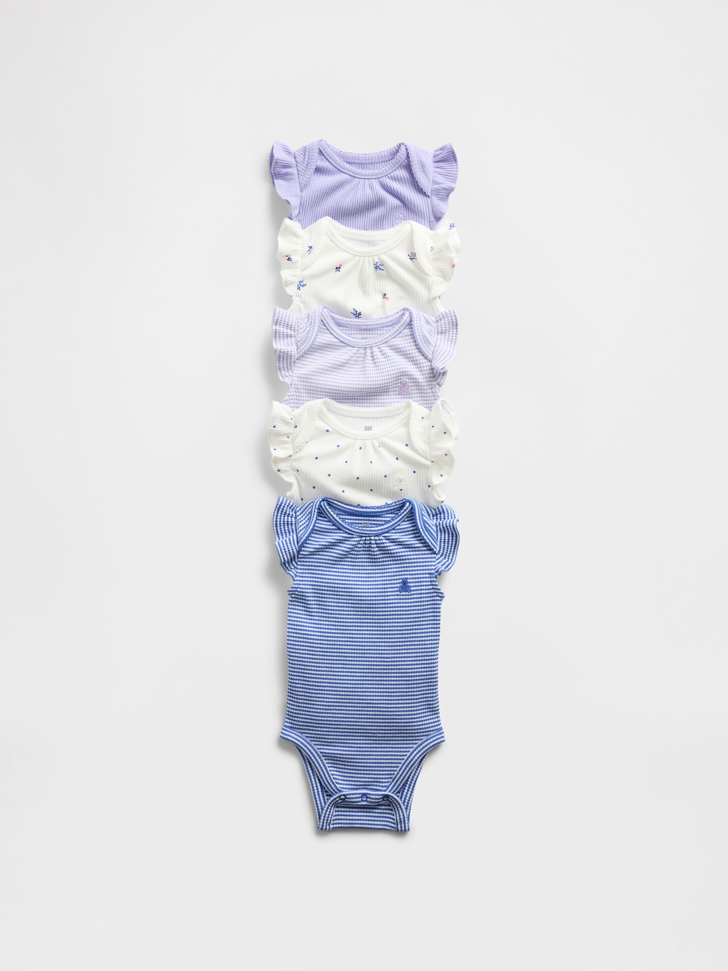 Baby First Favorites TinyRib Bodysuit (5-Pack)