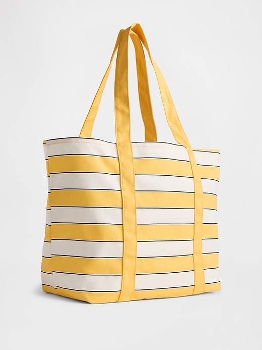 Image number 2 showing, Canvas Stripe Tote Bag
