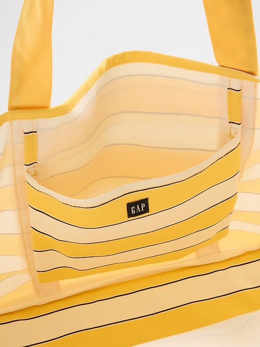 Image number 3 showing, Canvas Stripe Tote Bag