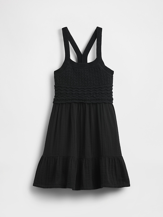Image number 2 showing, Kids Racerback Crochet Tank Dress