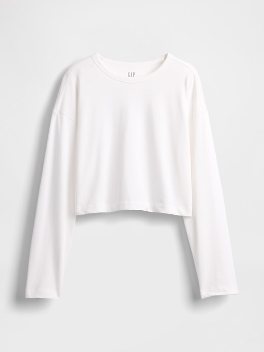 Image number 4 showing, Organic Cotton VintageSoft Heavyweight Crop T-Shirt