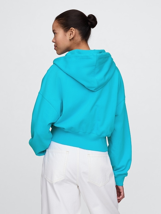 French Terry Oversized Zip Wedge Hoodie | Gap