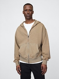 Heavyweight French Terry Oversized Zip Hoodie | Gap