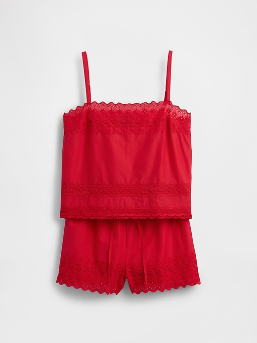 L'image numéro 3 présente Ensemble avec camisole de pyjama à bordure en dentelle