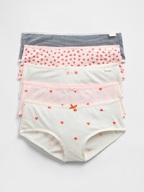 Kids Organic Stretch Cotton Hipster Briefs (5-Pack)