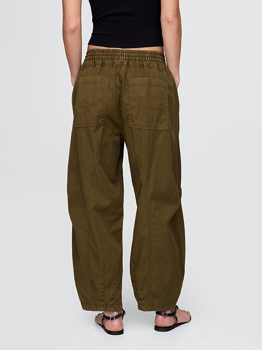 Image number 4 showing, Mid Rise Twill Barrel Pants