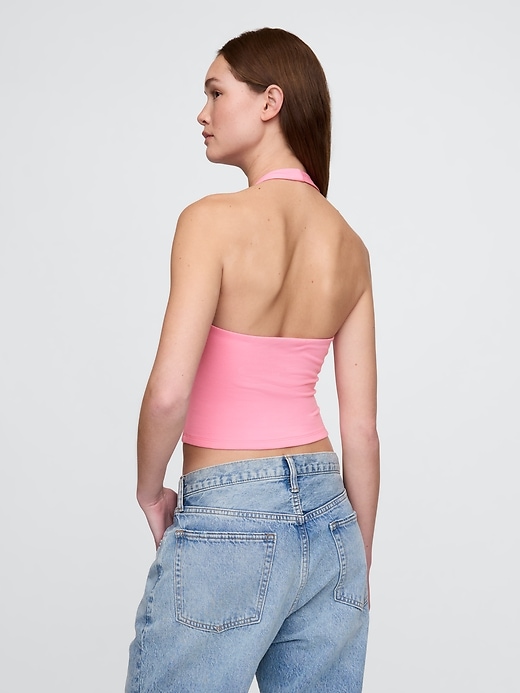 Image number 3 showing, CloseKnit Halter Crop Top