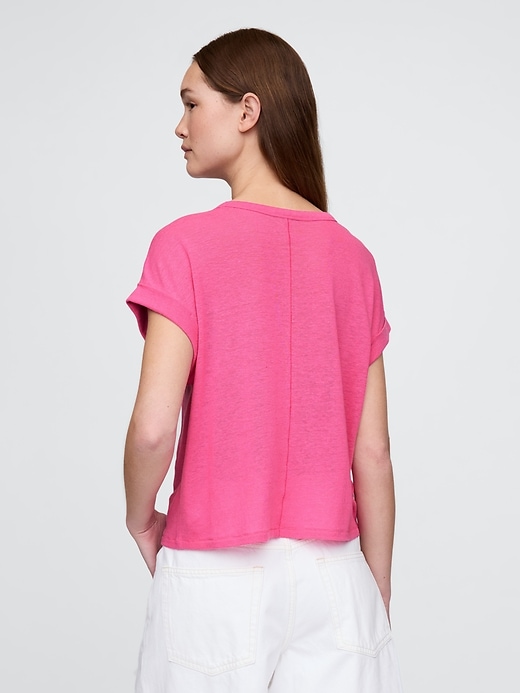 L'image numéro 3 présente T-shirt en mélange de lin