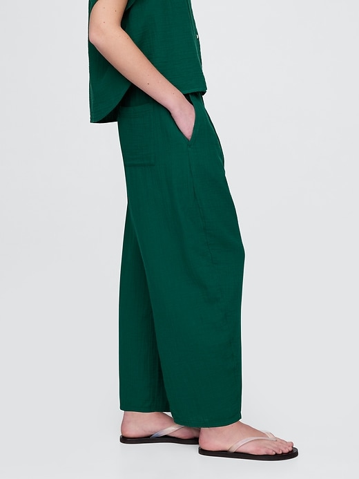 Image number 3 showing, Cotton Gauze Easy Barrel Pants