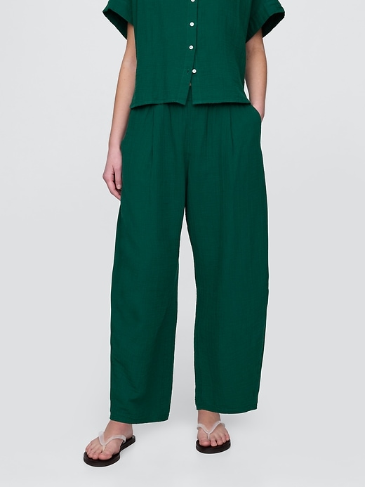 Image number 2 showing, Cotton Gauze Easy Barrel Pants