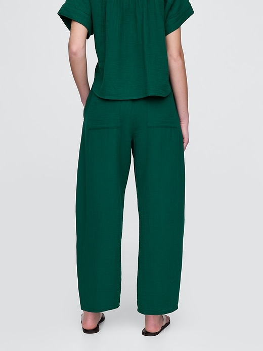 Image number 4 showing, Cotton Gauze Easy Barrel Pants