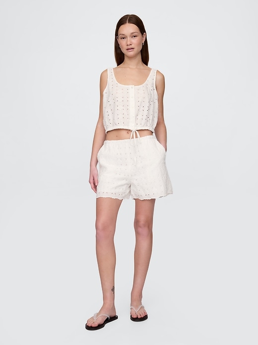 Image number 1 showing, High Rise Eyelet Easy Shorts
