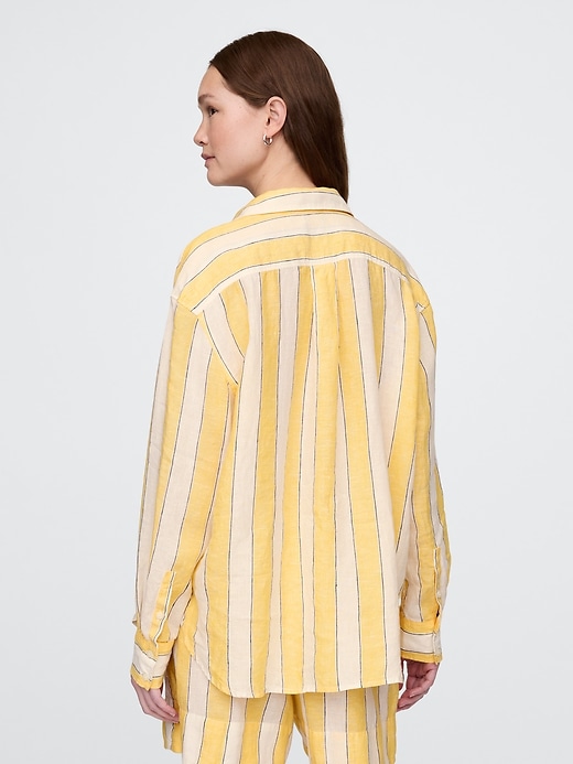 Image number 3 showing, 100% Linen Oversized Shirt