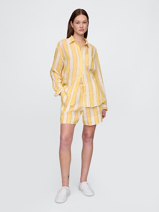 Image number 2 showing, 100% Linen Oversized Shirt