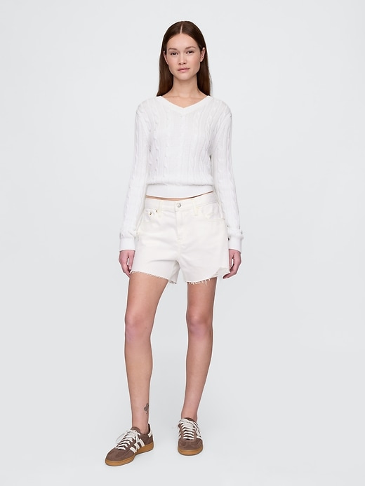 Image number 1 showing, 4" Mid Rise UltraSoft Relaxed Cutoff Shorts