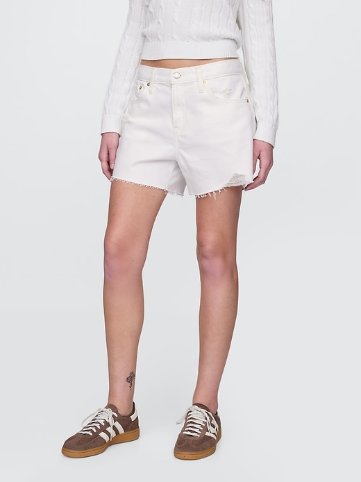 Image number 2 showing, 4" Mid Rise UltraSoft Relaxed Cutoff Shorts