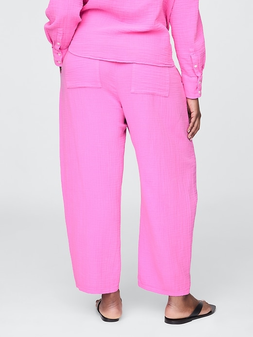 Image number 6 showing, Cotton Gauze Easy Barrel Pants