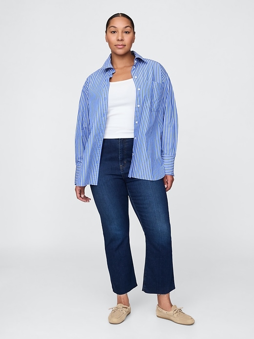 L'image numéro 5 présente Jean mi-évasé à taille haute