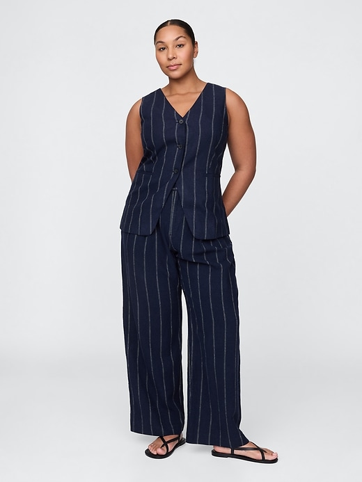 Image number 5 showing, 365 High Rise Linen-Blend Trousers