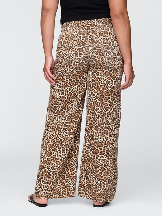 Image number 6 showing, Mid Rise UltraSoft Leopard Baggy Jeans