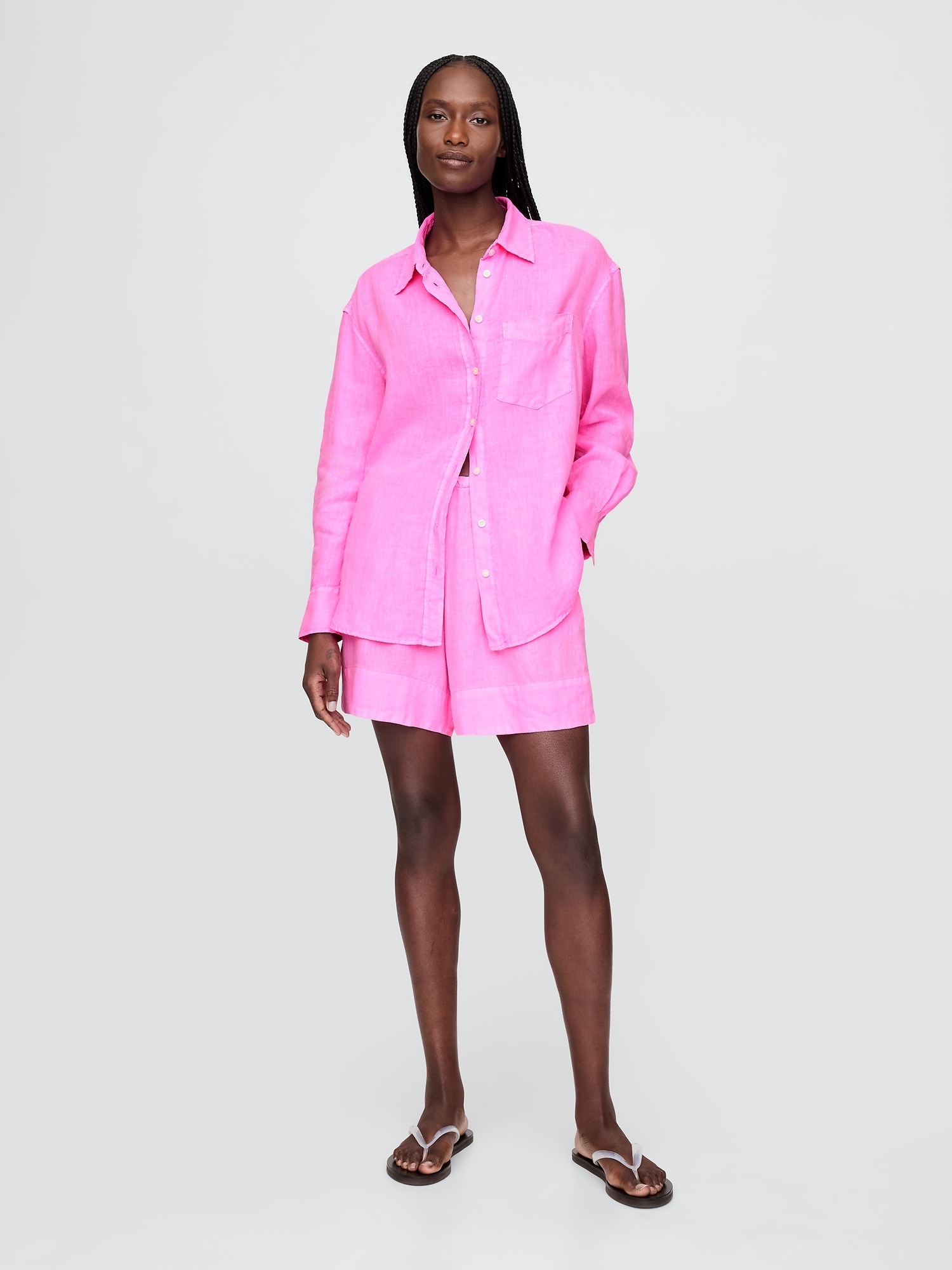 100% Linen Easy Shorts