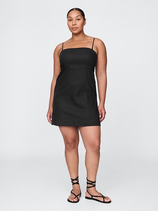 Image number 4 showing, Linen-Blend Mini Dress