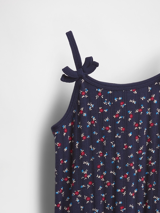 Image number 3 showing, Baby & Toddler Pointelle Rib Bow Cami