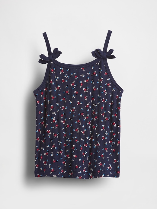 Image number 1 showing, Baby & Toddler Pointelle Rib Bow Cami