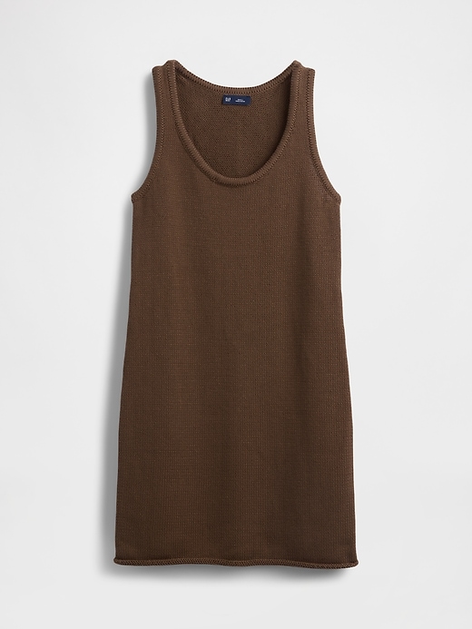 L'image numéro 6 présente Robe courte en tricot côtelé