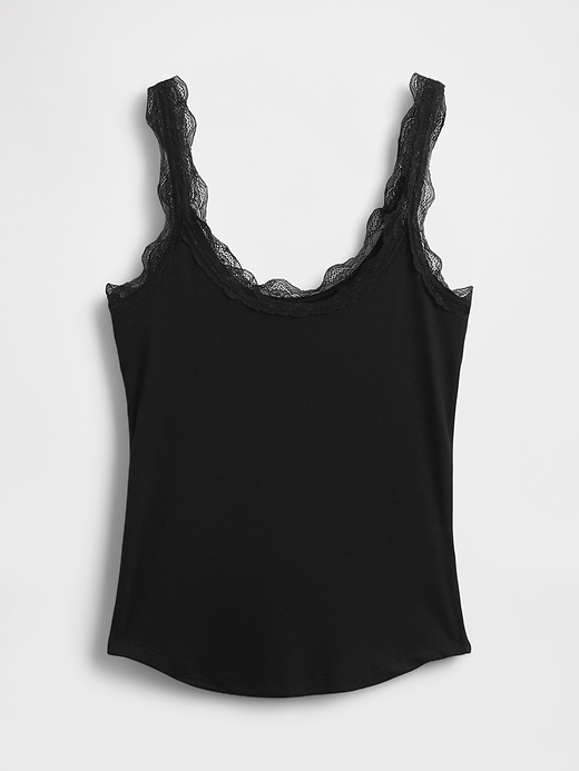 Image number 7 showing, Mini Rib Lace PJ Tank Top