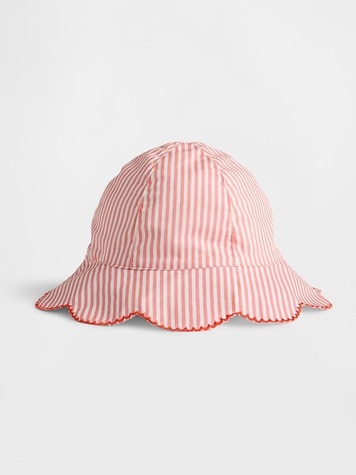 Image number 1 showing, Baby & Toddler Scalloped Stripe Bucket Hat