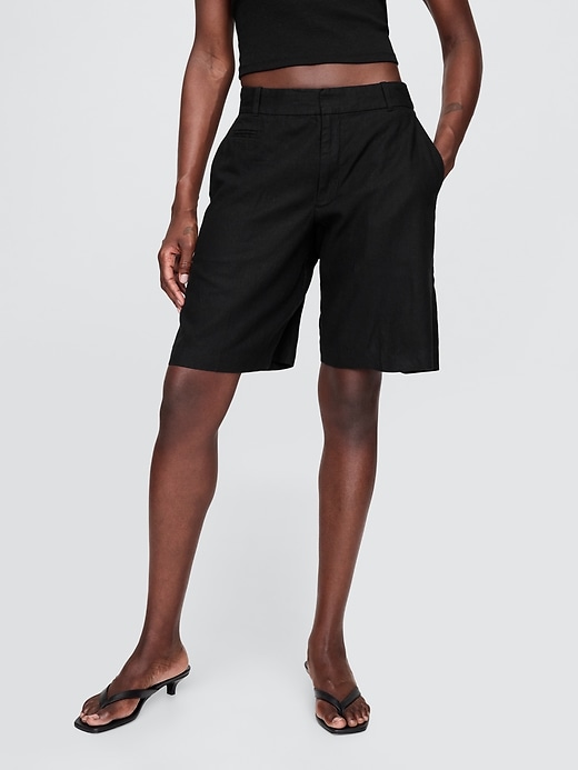 Image number 2 showing, 365 Low Rise Linen-Blend Trouser Shorts