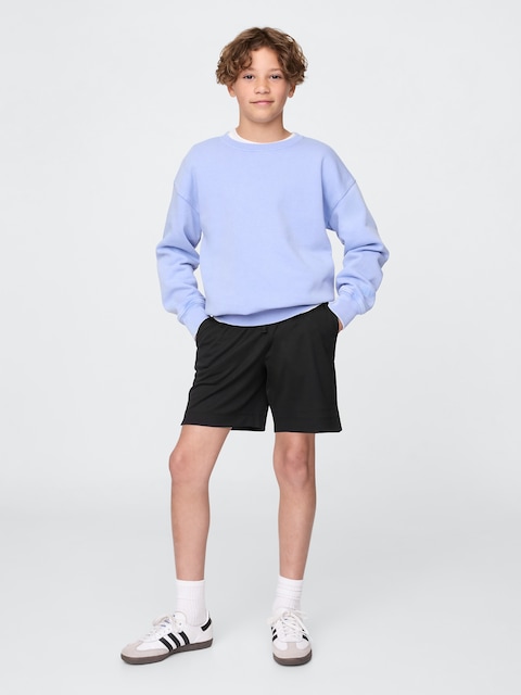 SHORT CONFORT EN MAILLE RECYCLÉE GAPFIT POUR ENFANT, ENTREJAMBE 15 CM