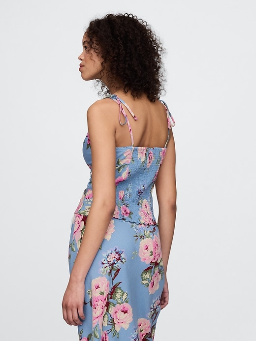 Image number 3 showing, Linen-Blend Tie-Strap Cami