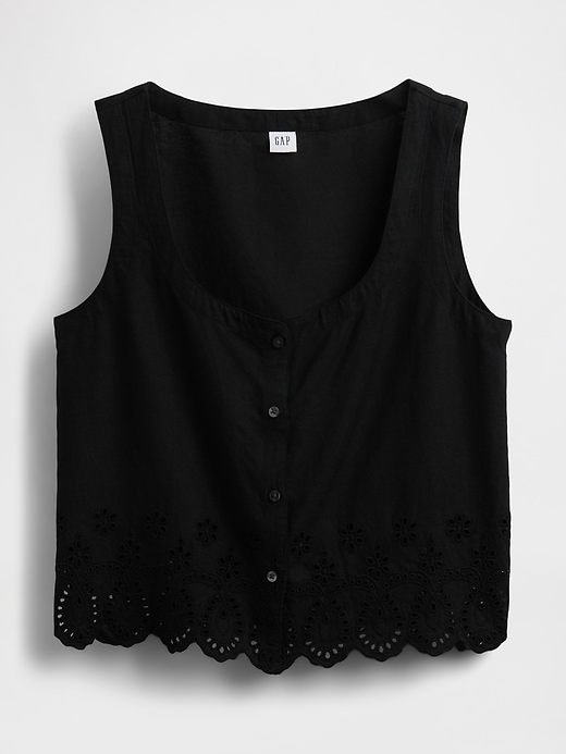 Image number 4 showing, Linen-Blend Embroidered Vest