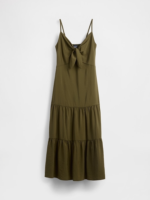 Image number 7 showing, Tie-Front Tiered Maxi Dress