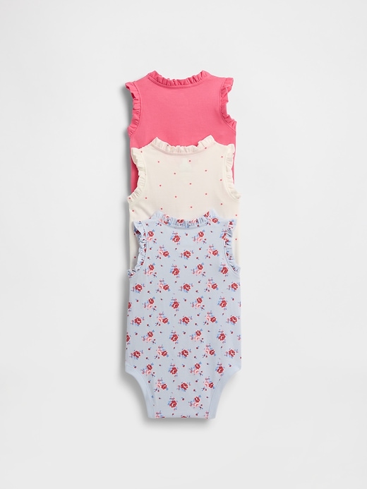 Image number 2 showing, Baby First Favorites Organic Cotton Ruffle Bodysuit (3-Pack)
