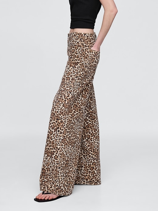 Image number 3 showing, Mid Rise UltraSoft Leopard Baggy Jeans